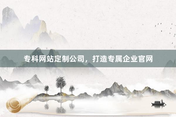 专科网站定制公司，打造专属企业官网