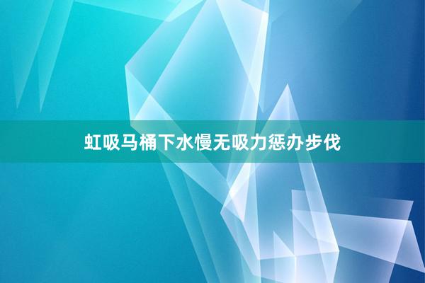 虹吸马桶下水慢无吸力惩办步伐